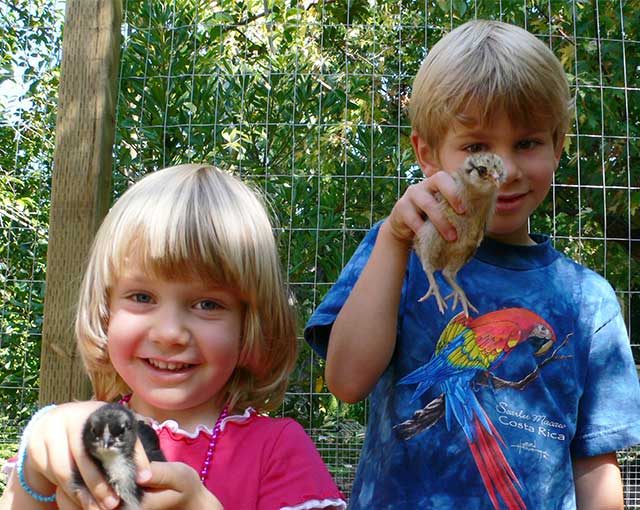 her daughter Carmen[left] and son Luke[right]