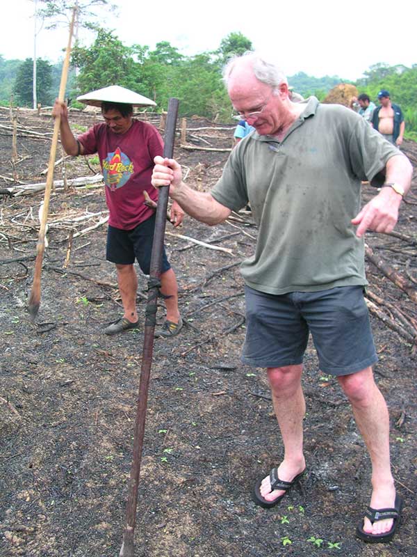 Learning how to plant rice in Indonesia