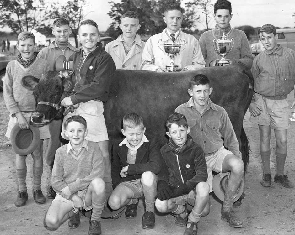 With members of the Young Farmer’s Club