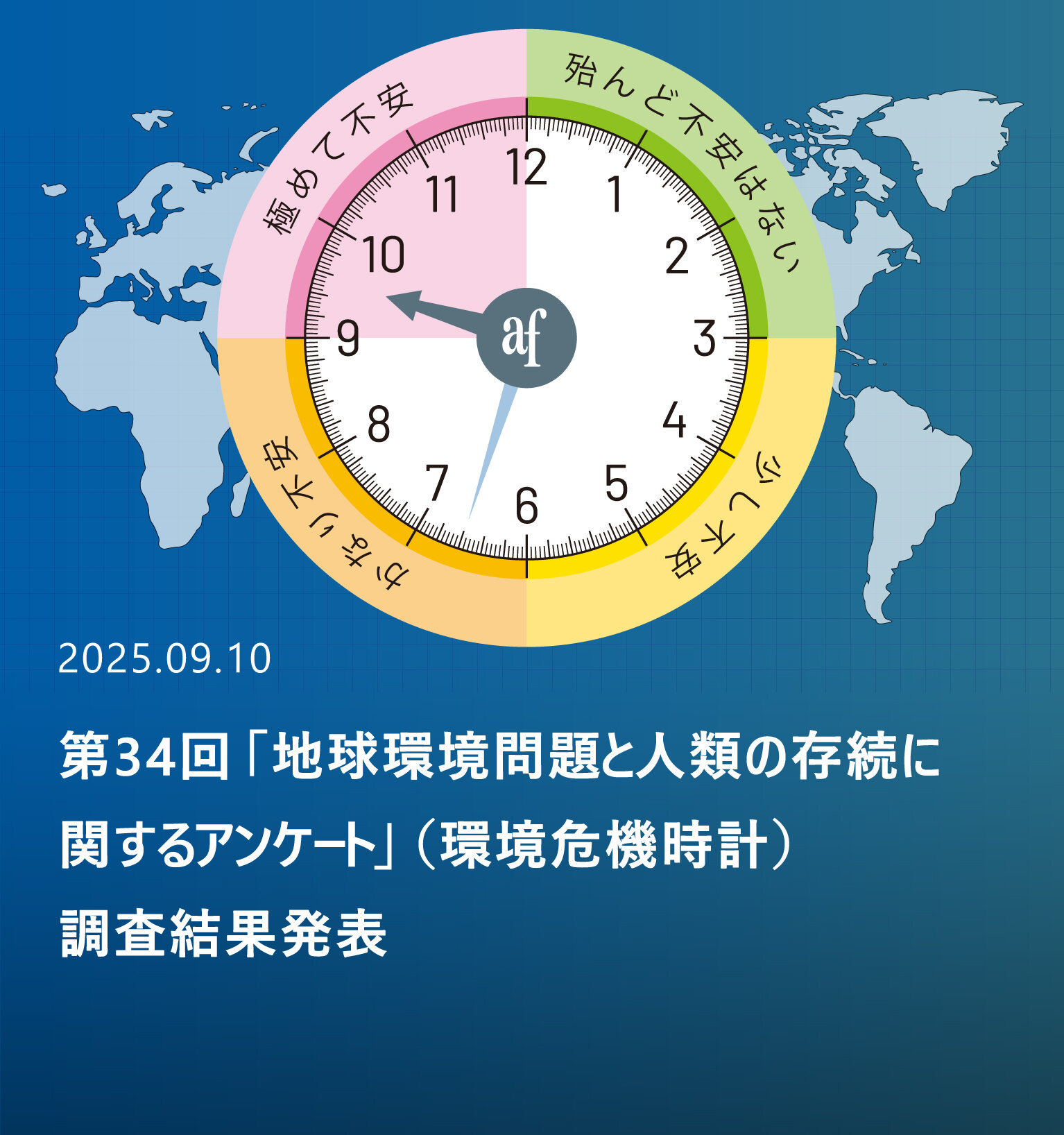 第34回「地球環境問題と人類の存続に関するアンケート」調査結果発表