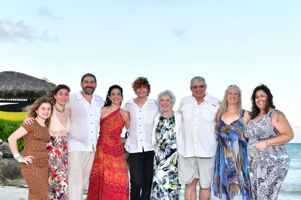 Dr. Birnbaum, surrounded by her children and grandchildren