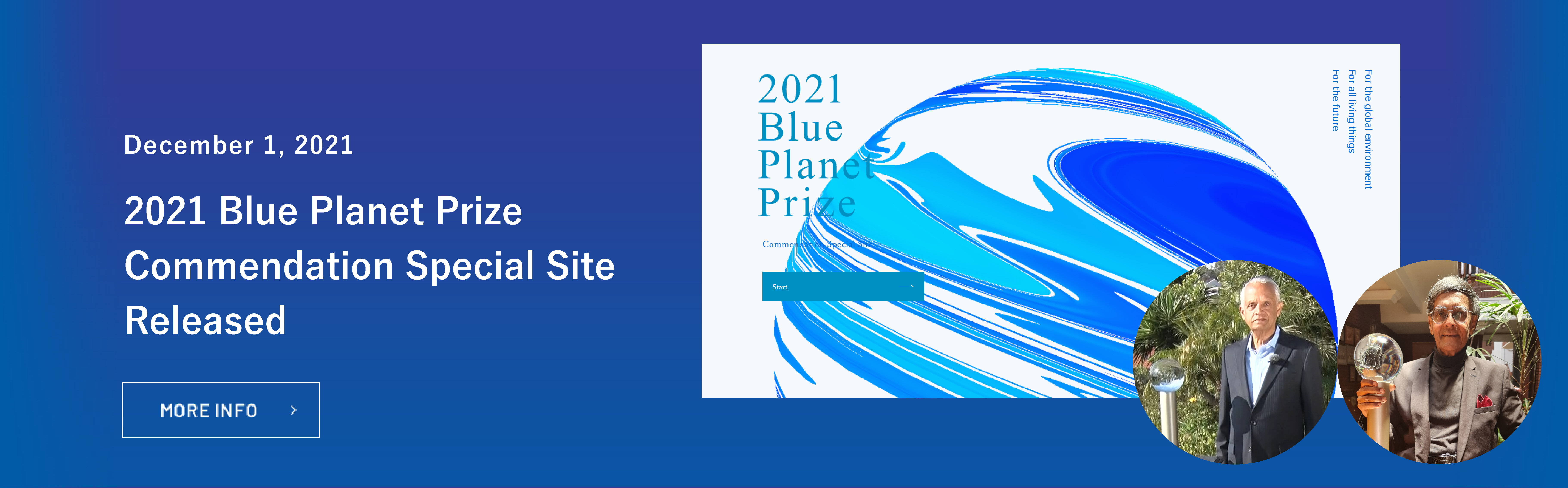 2021 Blue Planet Prize Commendation Special Site Released