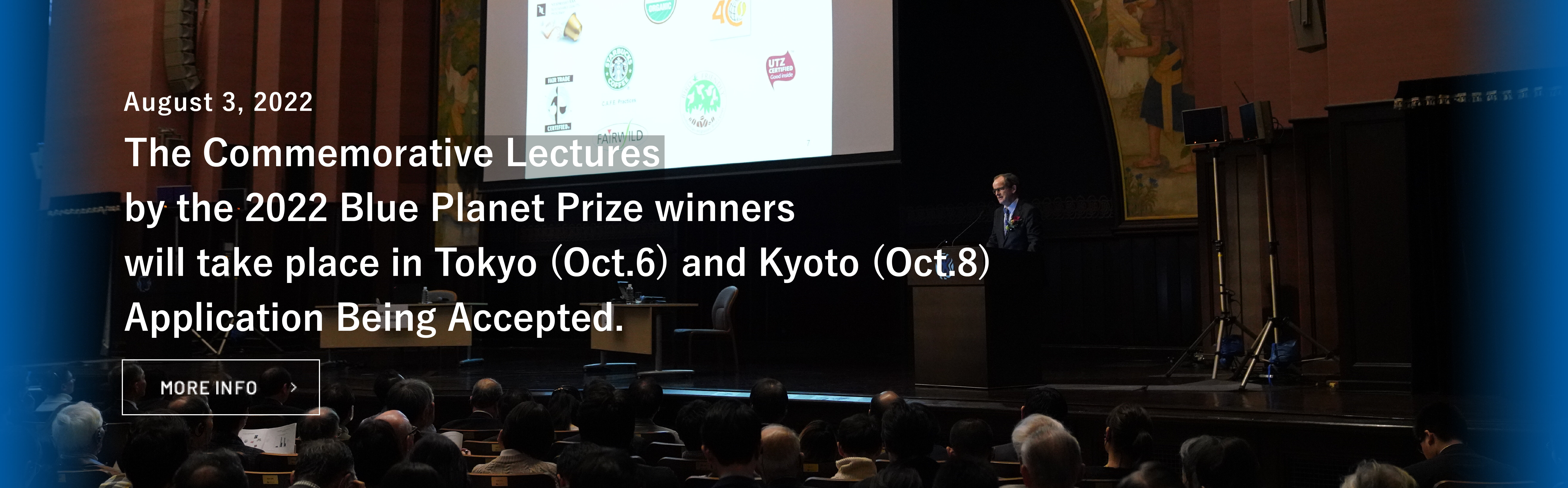 2022 Blue Planet Prize Commemorative Lectures; Applications are Open. 