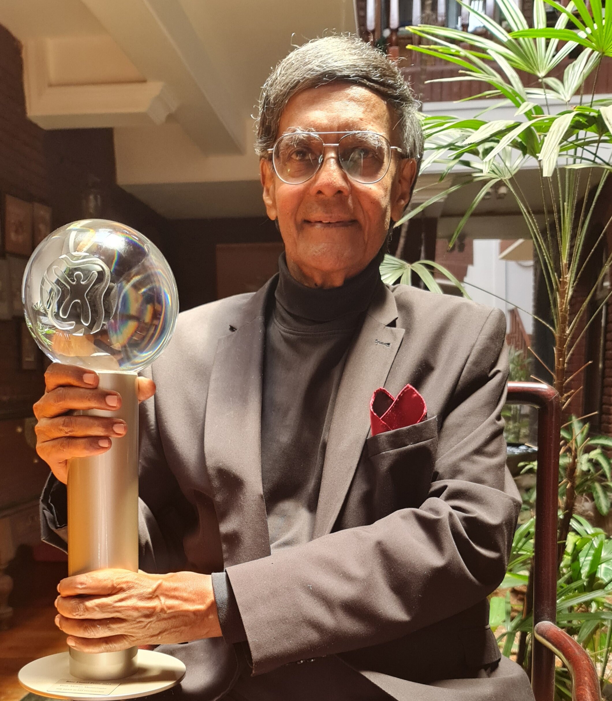Prof. Mohan Munasinghe (Sri Lanka), winner of the 2021 Blue Planet Prize