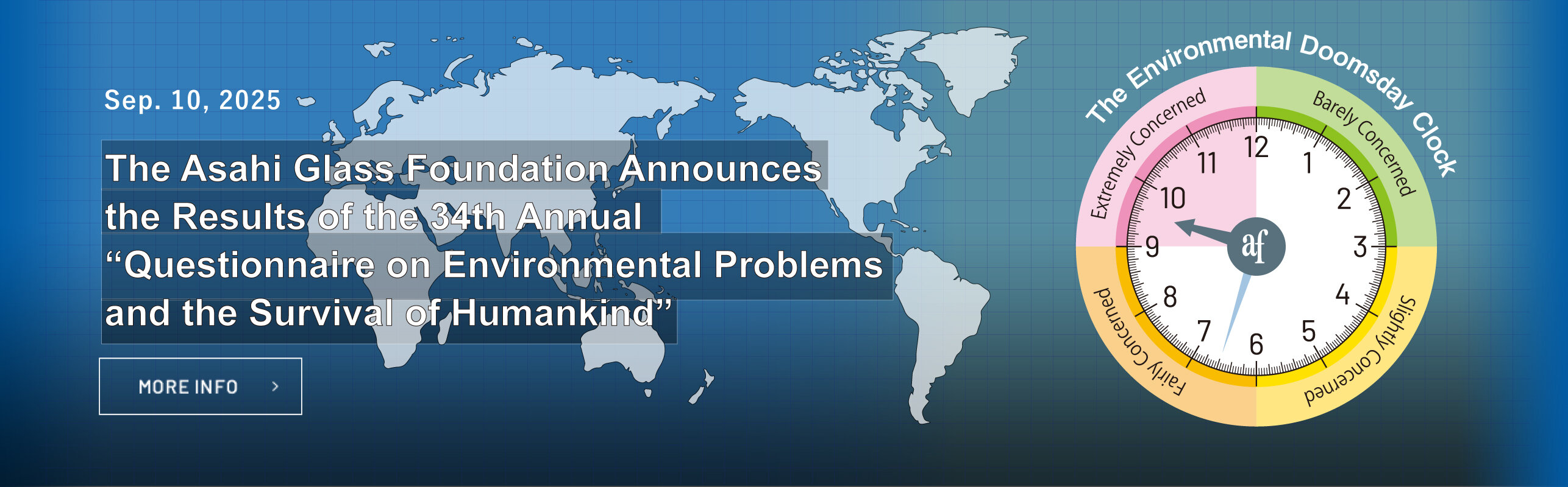 Results of the 34th annual "Questionnaire on Environmental Problems and the Survival of Humankind" announced